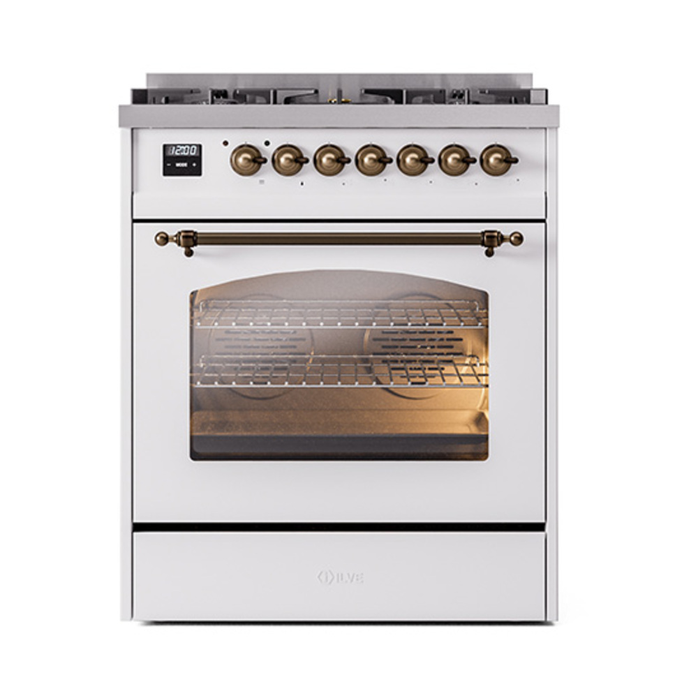ILVE_UP30NMPWHB_Nostalgie_II_30"_Dual_Fuel_Range_front_view