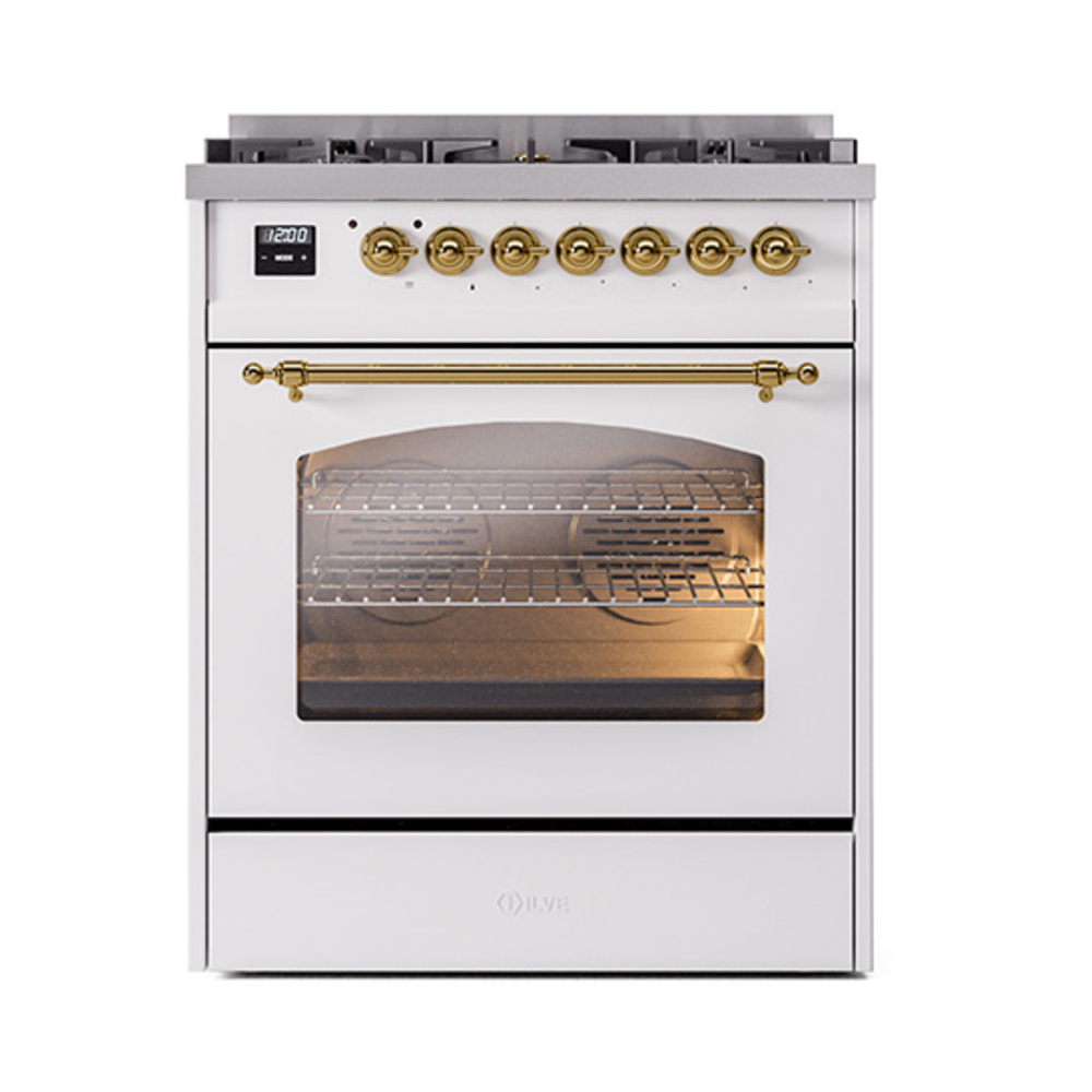 ILVE_UP30NMPWHG_Nostalgie_II_30"_Dual_Fuel_Range_front_view