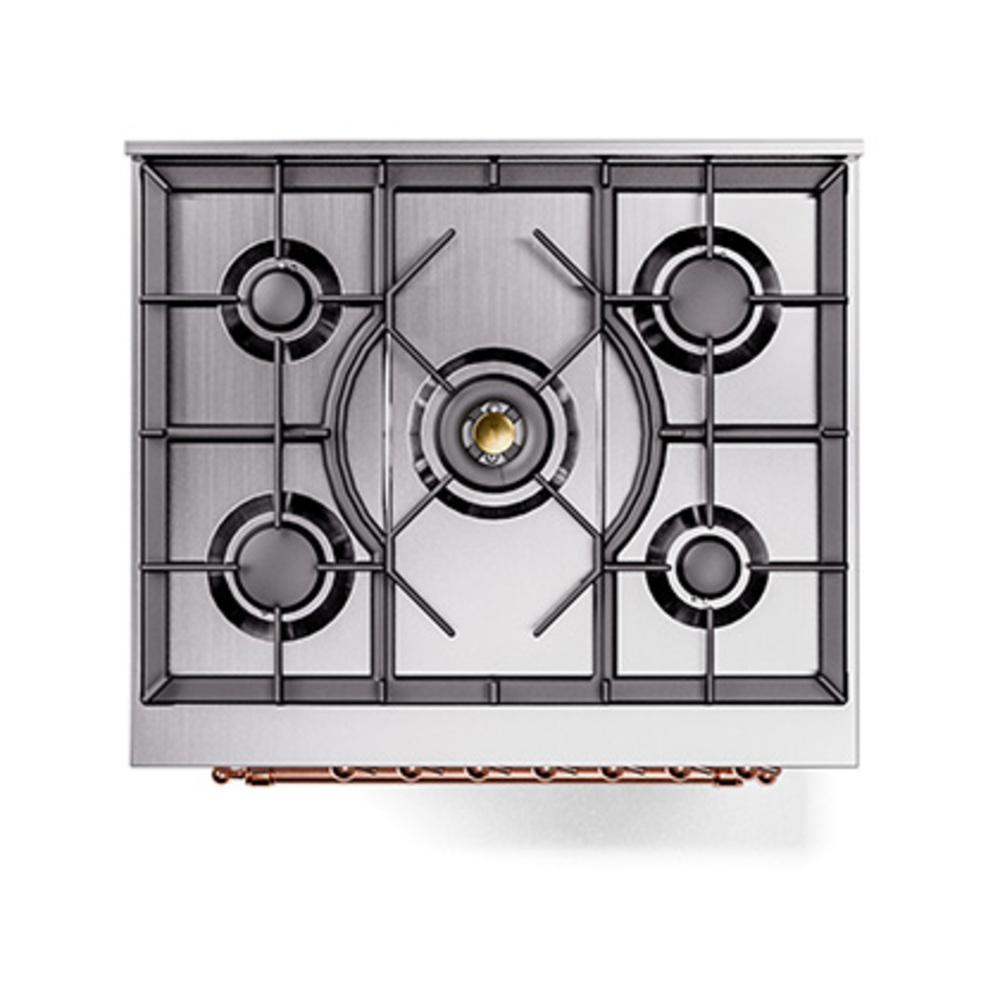 ILVE_UP30NMPWHPLP_Nostalgie_II_30"_Dual_Fuel_Range_top_view