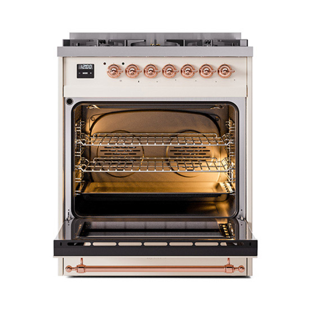 ILVE_UP30QNMPAWPLP_Nostalgie_II_30"_Dual_Fuel_Range_oven_door_opened
