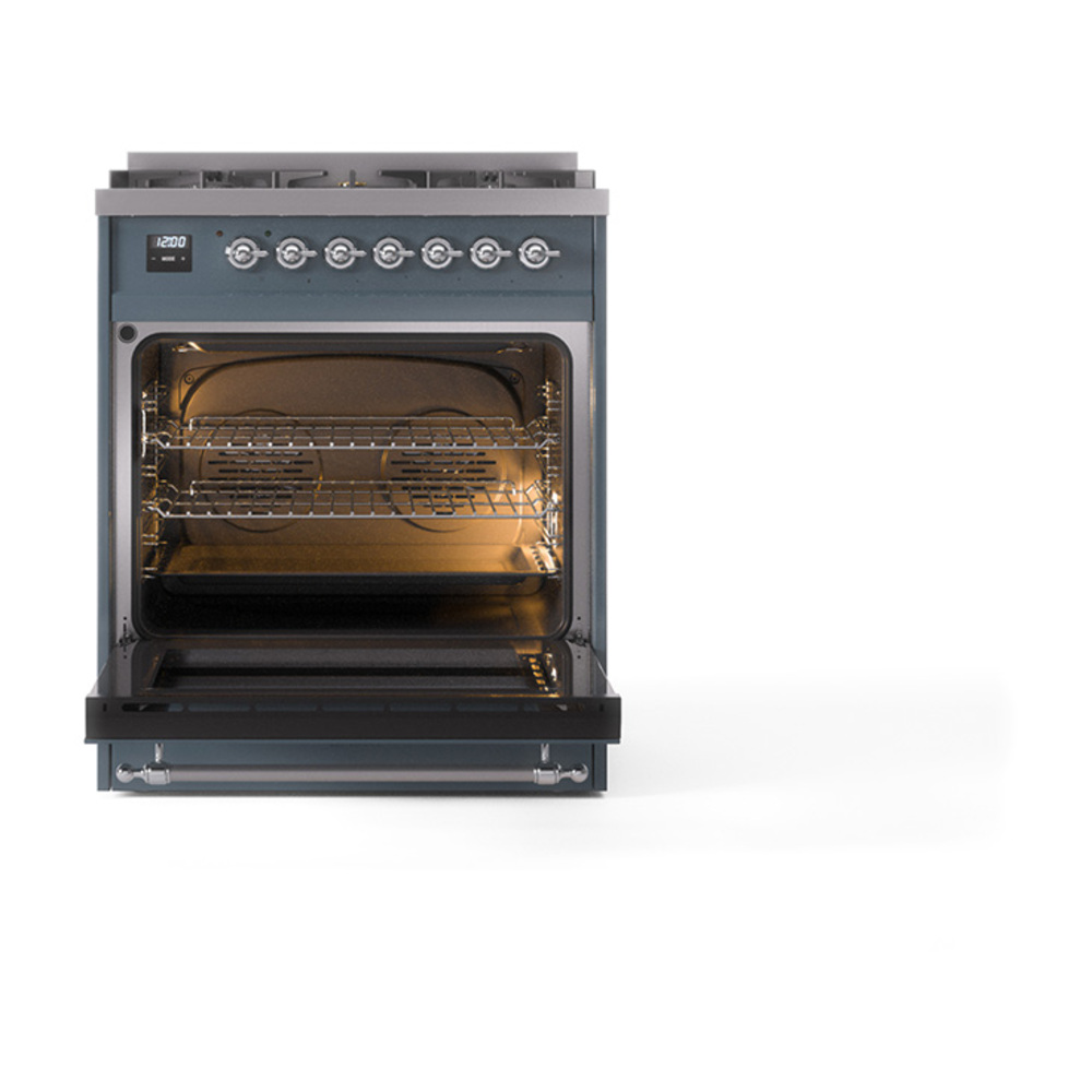 ILVE_UP30QNMPBGC_Nostalgie_II_30"_Dual_Fuel_Range_oven_door_opened