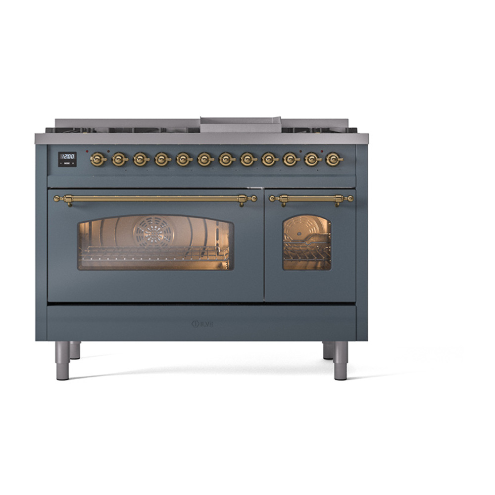 ILVE_UP48FNMPBGG_Nostalgie_II_48"_Dual_Fuel_Range_front_view