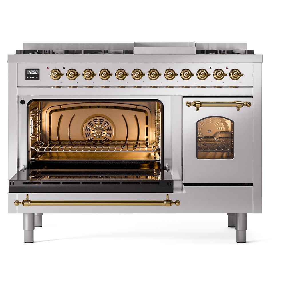 ILVE_UP48FNMPSSG_Nostalgie_II_48"_Dual_Fuel_Range_main_oven_door_opened