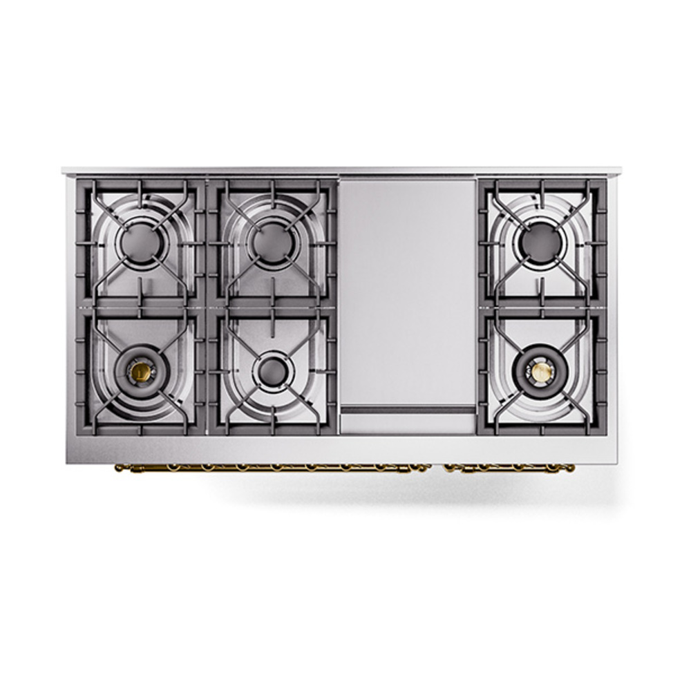 ILVE_UP48FNMPWHGLP_Nostalgie_II_48"_Dual_Fuel_Range_top_view